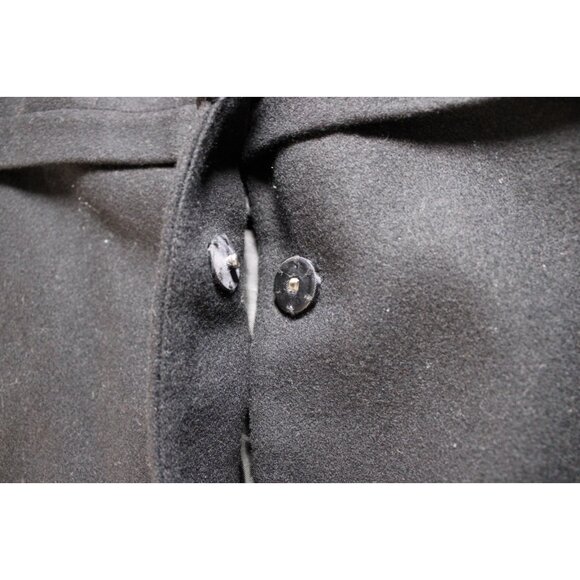 Nine West Womens Black Wool-Blend Long Sleeve Overcoat Size 10 🖤 Classic Button - Picture 4 of 12
